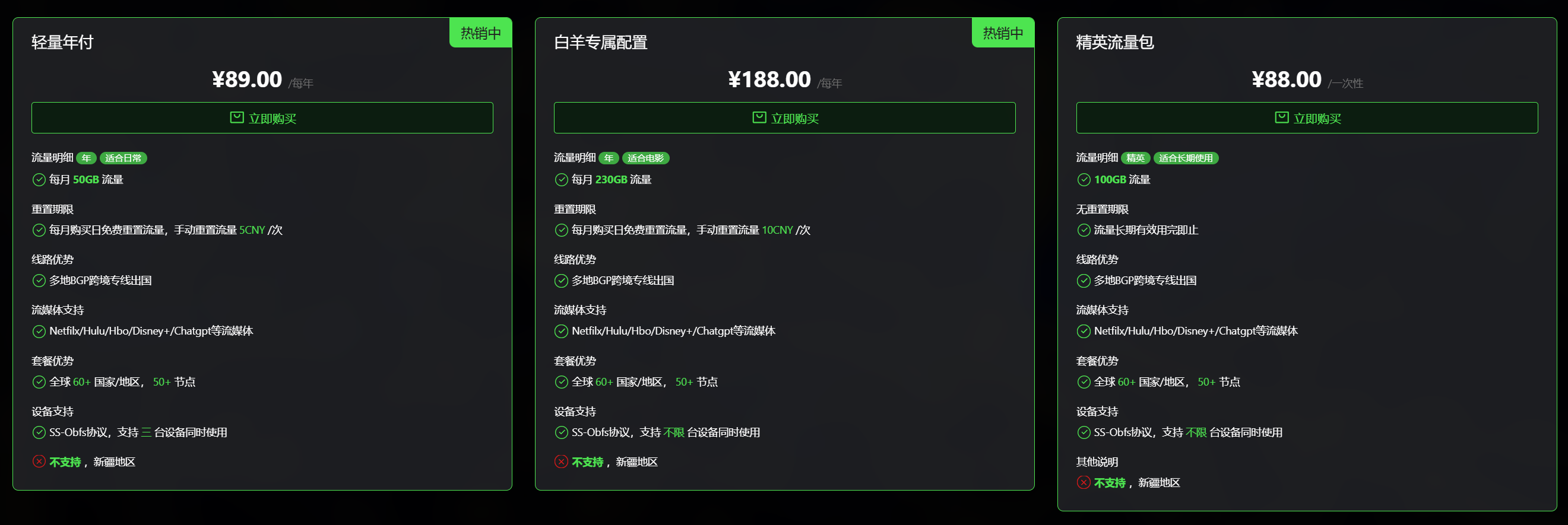 ✈️机场推荐【白羊星】 - 节点稳定、全流媒体解锁Xulala